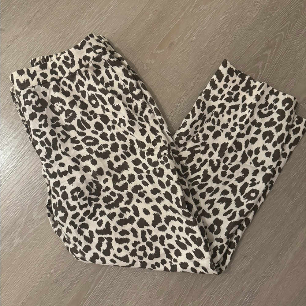 J.Crew Linen Leopard Dress